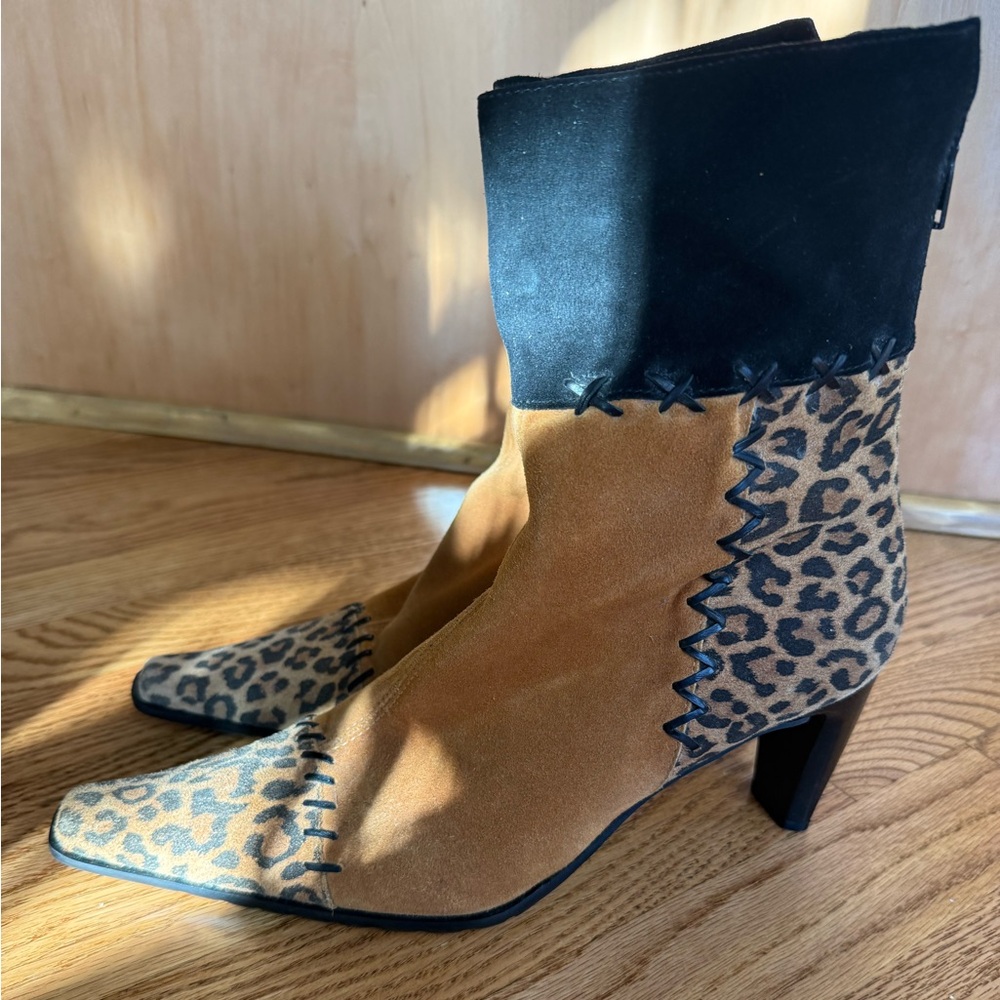 Italian 🇮🇹 Leopard Print Tan Women's Boots